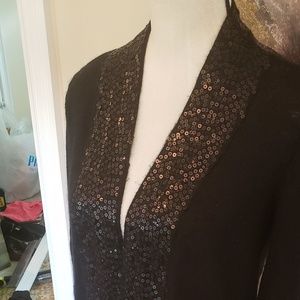 Cardigan  with sequins in black